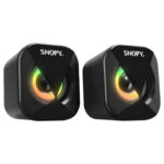 SNOPY SN-83U 2.0 Mini Led Işıklı 2Wx2CH Siyah USB Gaming Speaker Hoparlör - KAR65397 - Görsel 2