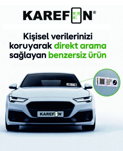 KAREFON  Qr Araç Etiketi - Mobil - Son Teknoloji Araç İletişim Platformu - KAR65485