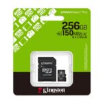 KINGSTON 256GB Canvas Select Plus Gen3 MicroSDXC UHS-I 150MB/S CL10 Card + Adapt - KAR63947